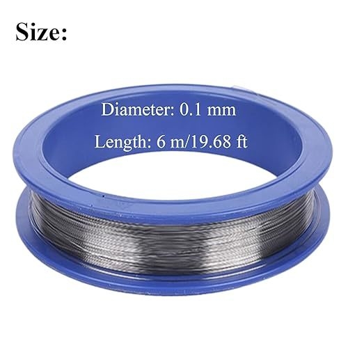 Kawat Tungsten Keurasan Tinggi, 99,95% Kawat Logam Murni Diameter 0,09Mm-0,15Mm, Panjang 6M untuk Laboratorium Industri