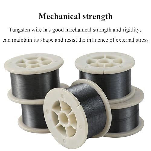 Kawat Halus Tungsten 0.02mm 99.95%, Kawat Tungsten Logam Kemurnian Tinggi Panjang 1000m Dibersihkan dan Diluruskan