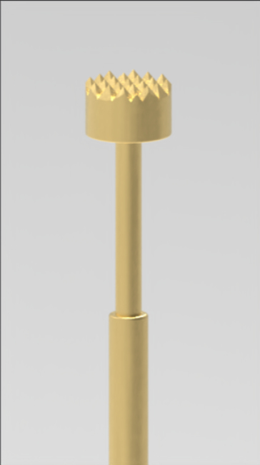 100mil Spring Test Probe dengan Crown Tip dan BeCu Plunger untuk Keakuratan Hit Tinggi