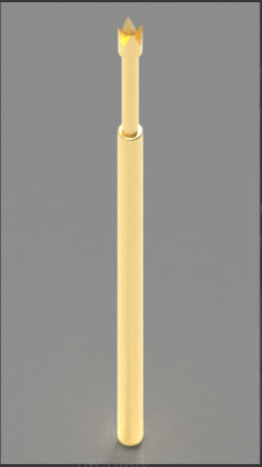 100mil Spring Test Probe dengan Crown Tip dan BeCu Plunger untuk Keakuratan Hit Tinggi