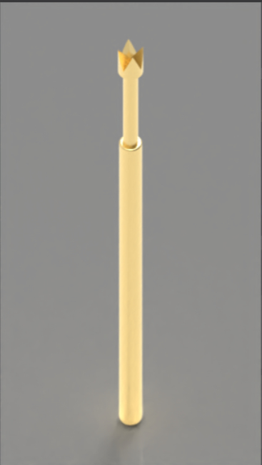 100mil Spring Test Probe dengan Crown Tip dan BeCu Plunger untuk Keakuratan Hit Tinggi