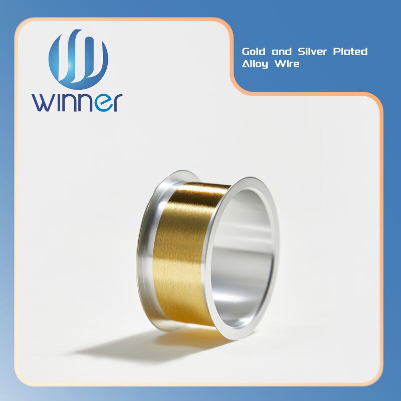 Di dalam stok Micro Gold Plated Silver Wire Stable Bond Strength Mini LED Packaging Wire