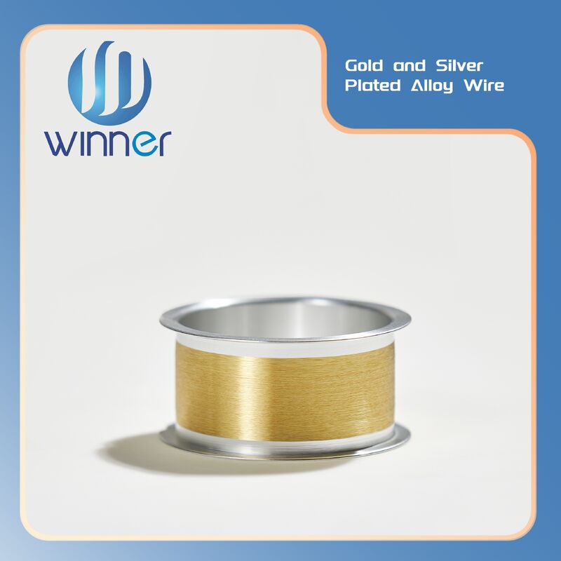 Di dalam stok Micro Gold Plated Silver Wire Stable Bond Strength Mini LED Packaging Wire